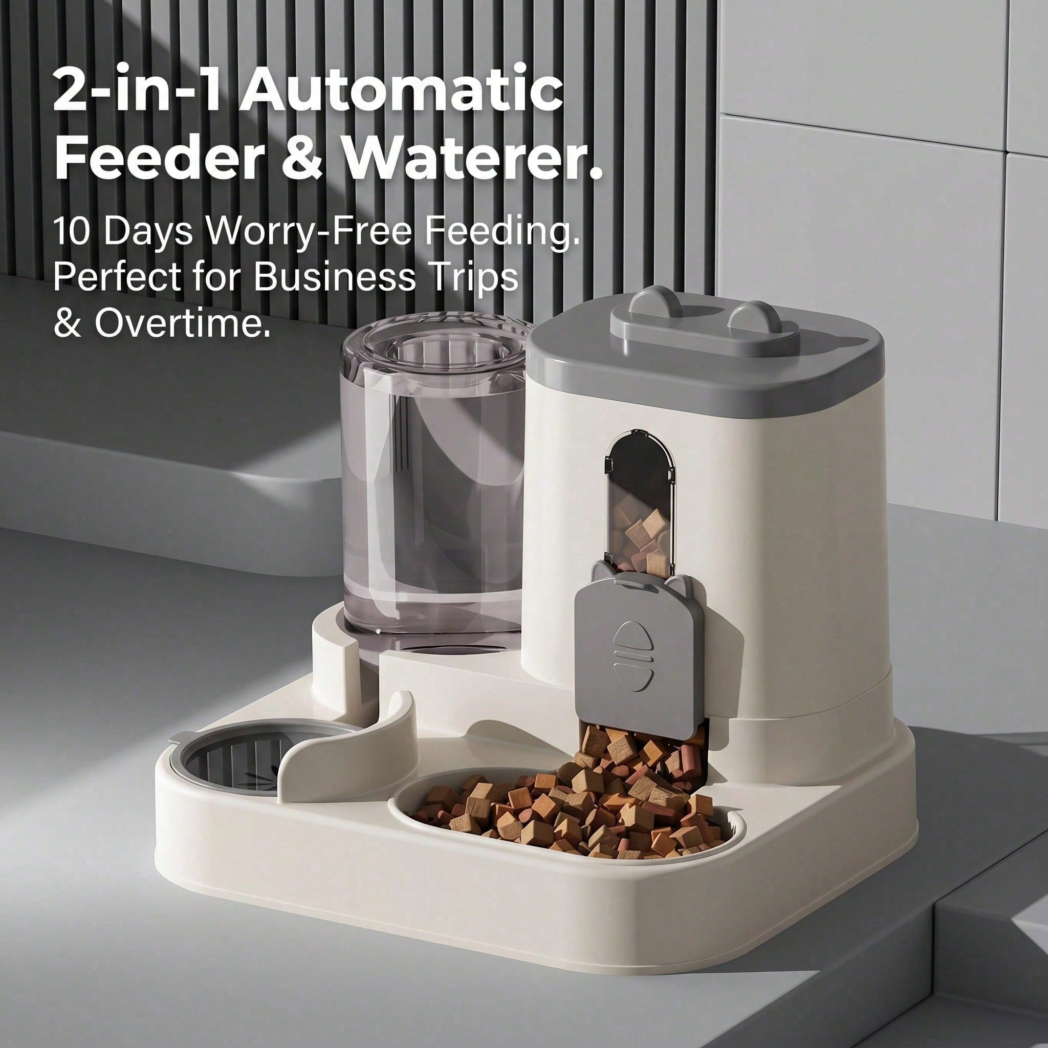 Elevate Your Pet's Mealtime with the Cute Gravity Pet Feeder and Water Dispenser